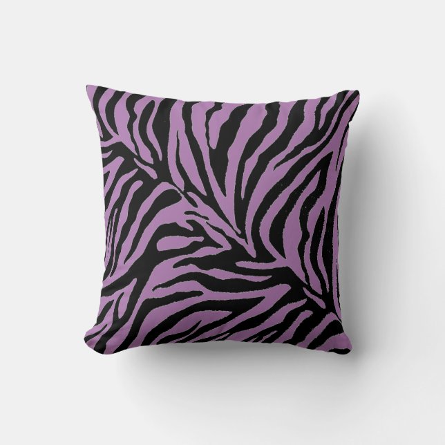 Editierdesign - Ändern Sie die Farbe Zebra-Tierdru Kissen (Vorderseite)