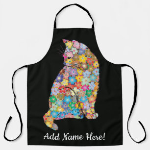 Editiername Floral Mandala Cat Lover Schürze
