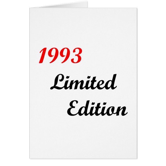 Édition 1993 limitée (Devant)
