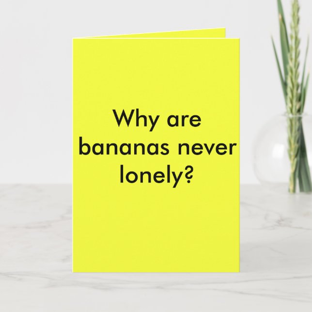 Édition commerciale 1 de carte de voeux de banane (Devant)