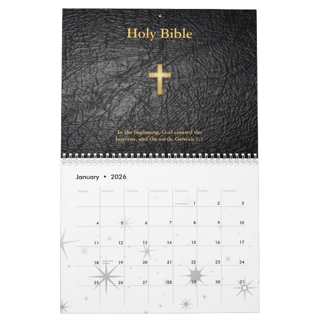 Édition de calendrier de Sainte Bible (Jan 2026)