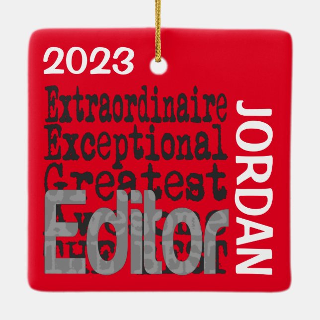 Editor Extraordinaire CUSTOM Keramikornament (Rückseite)