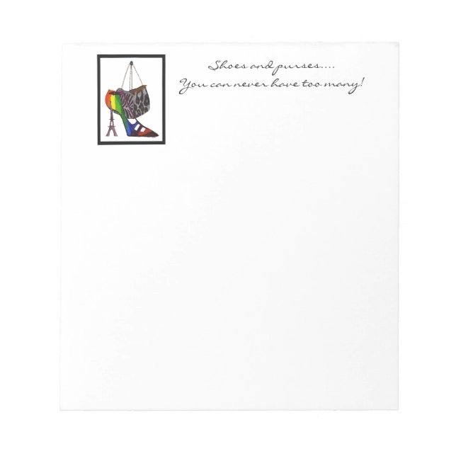 Editor für Shoe und Purse Notizblock (Vorderseite)