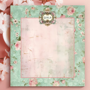 Editor für Vintage BeschriftungsMinze und rosa Blu Notizblock
