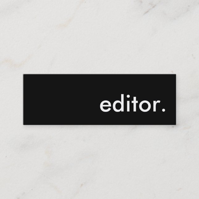 Editor. Mini Visitenkarte (Vorderseite)