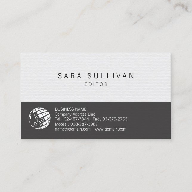 Editor Print Publishing Business Card Visitenkarte (Vorderseite)