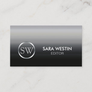 Editor Print Publishing Elegantes Monogramm Visitenkarte