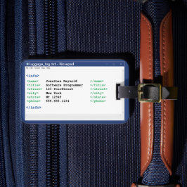 Editor Programmierer Coder Format Computer Scienti Gepäckanhänger