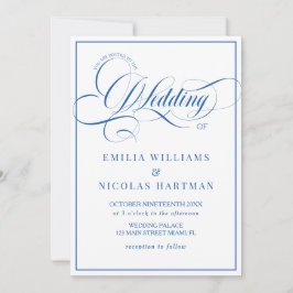 Editorial Blau Weiße Hochzeit Alles in Einem Einladung