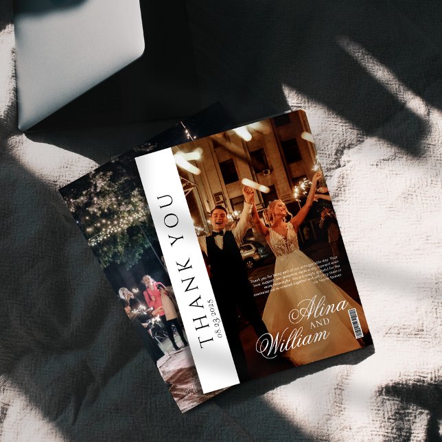 Editorial Magazine Cover Wedding Dankeskarte (Von Creator hochgeladen)