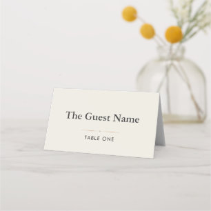 Editorial Minimalist Winterhochzeit gefaltet Platzkarte