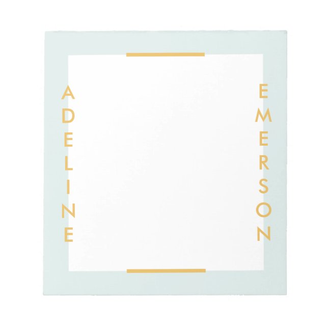 Editorial Moderne Typographie Bloc-notes - Mint (Devant)