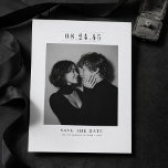 Editorial Serif Black & White Photo Save the Date<br><div class="desc">This black and white photo Save the Date is clean, classic, and modern. The serif font gives it a strong, timeless look, while the bold date stands out right away. The layout is simple and minimal, with a quiet luxury feel. Nothing feels busy or overdone. Your photo and wedding date...</div>