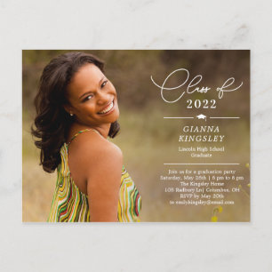 Editorial Style Graduation Invitation Postcard