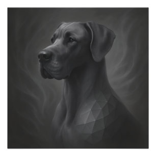 Edle Präsenz – Great Dane Geometrie Fotodruck