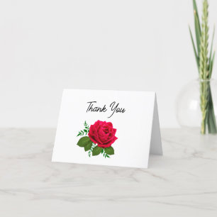 Edle rote Rosen Blumen Dankeskarten Dankeskarte