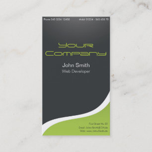 Edle Visitenkarte Web Developer, Grafikdesigner