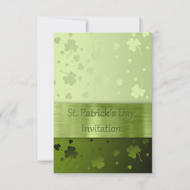 Edlen St Patrick TagesKleeblätter - Einladung (Vorderseite)