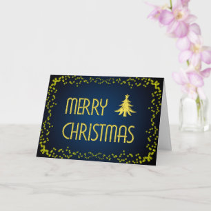Edles frohes Weihnachtsfest mit goldenem Weihnacht Karte