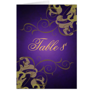 Edles Gold u. lila Rolle-Tabellen-Karte