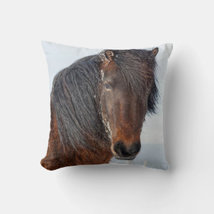 Edles Icelandic Pferd Portrait Kissen