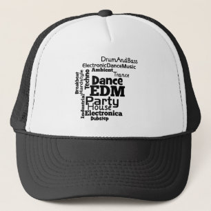 EDM Dance Party Word Cloud Truckerkappe