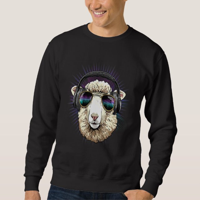 EDM House Music DJ Sheep Lamb Music  Music Artist  Sweatshirt (Vorderseite)