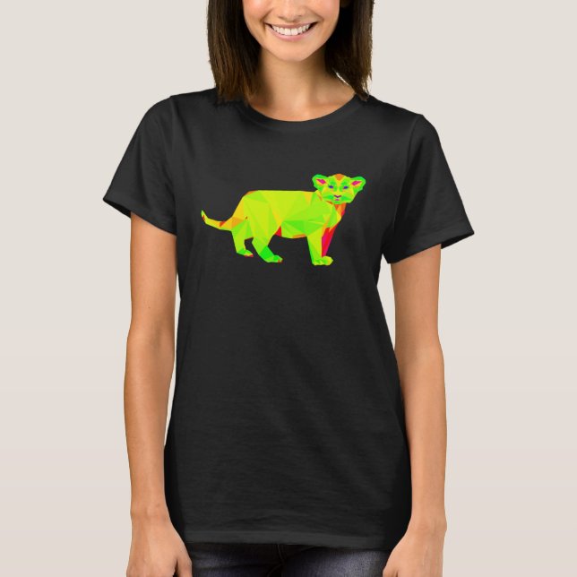 EDM Lion Techno Trance Lion Cub Rave T-Shirt (Vorderseite)