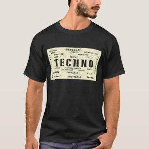 EDM Techno Untergrund-internationale Rave-Städte T-Shirt