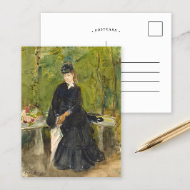 Edma sitzt im Park | Berthe Morisot Postkarte