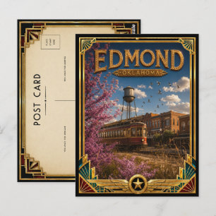 Edmond Oklahoma Vintage Art Deco Golden Age Postkarte