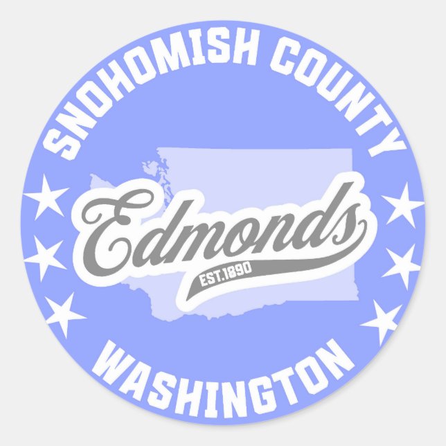 Edmonds, Washington Runder Aufkleber (Vorderseite)