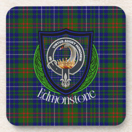 Edmonstone Scottish Clan Tartan & Crest Getränkeuntersetzer