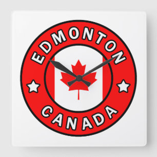 Edmonton Canada Quadratische Wanduhr