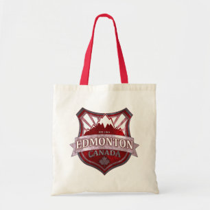 Edmonton Canada Red Grunge Schild Tasche
