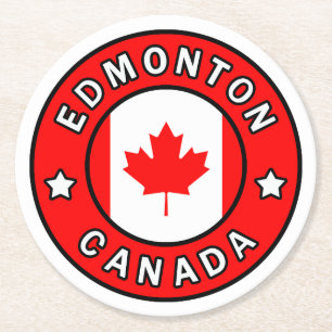 Edmonton Canada Runder Pappuntersetzer