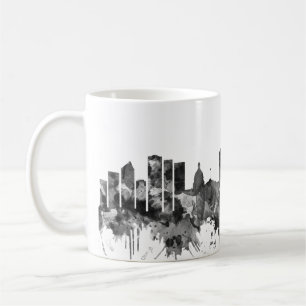 Edmonton Canada Skyline BW Kaffeetasse