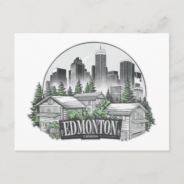 Edmonton City Canada Postkarte (Vorderseite)