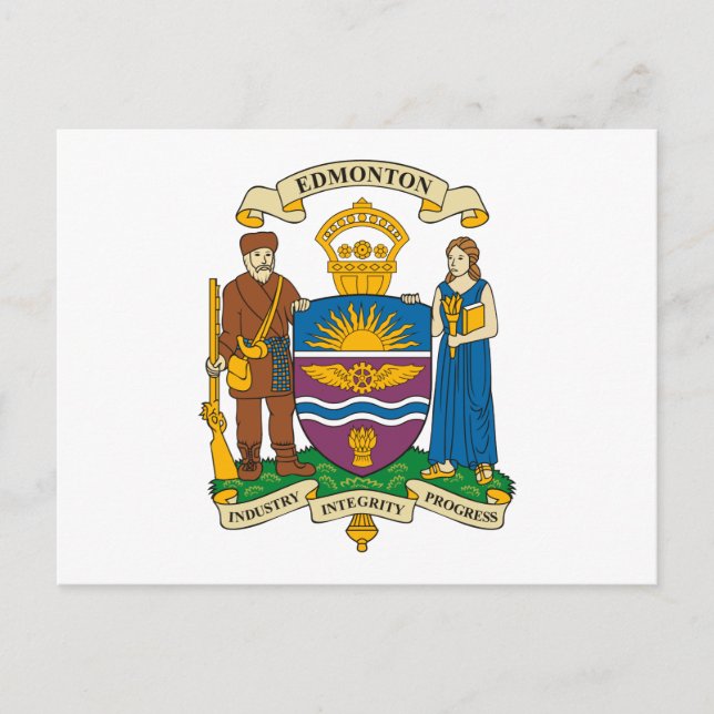 Edmonton Coat of Arms Postcard Postkarte (Vorderseite)