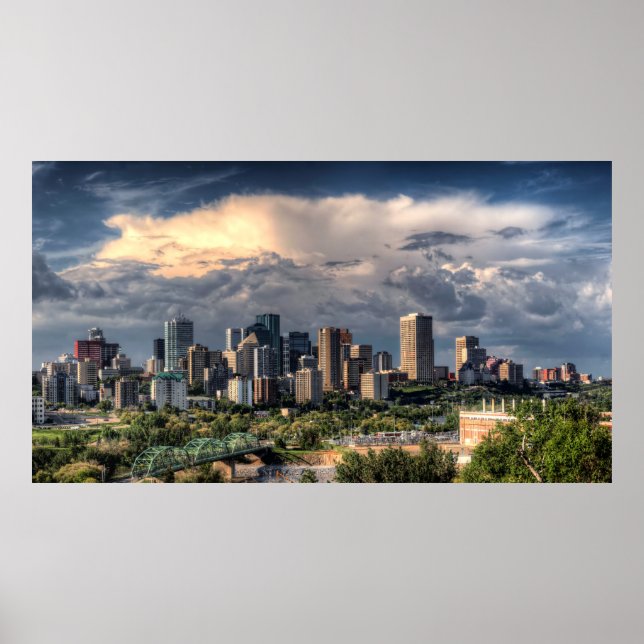 Edmonton, kanadische Skyline Poster (Vorne)