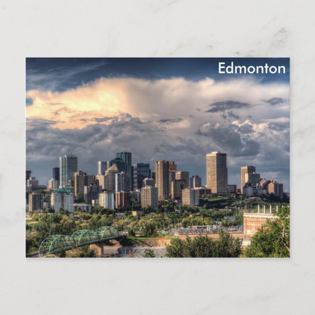 Edmonton, kanadische Skyline Postkarte (Vorderseite)