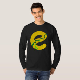 Edmonton-Karten-langes Hülsen-T-Shirt T-Shirt