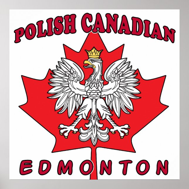 Edmonton Polish Canadian Leaf Poster (Vorne)
