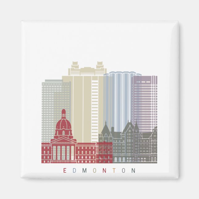 Edmonton-Skyline-Poster Magnet (Vorne)