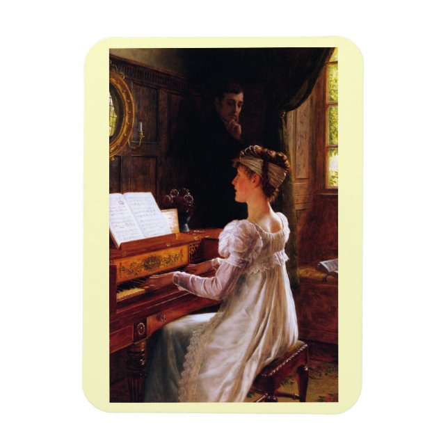 Edmund Blair Leighton, Courship Viktorianisch Art Magnet (Vertikal)