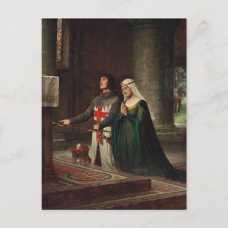 Edmund Blair Leighton - Die Dedication-Postkarte Postkarte