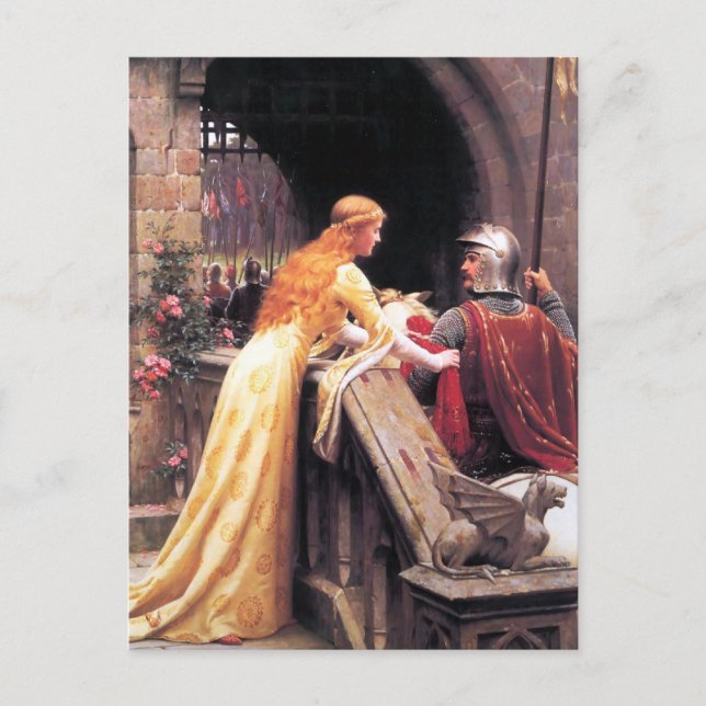 Edmund Blair Leighton - Gottes Geschwindigkeit! (1 Postkarte (Vorderseite)