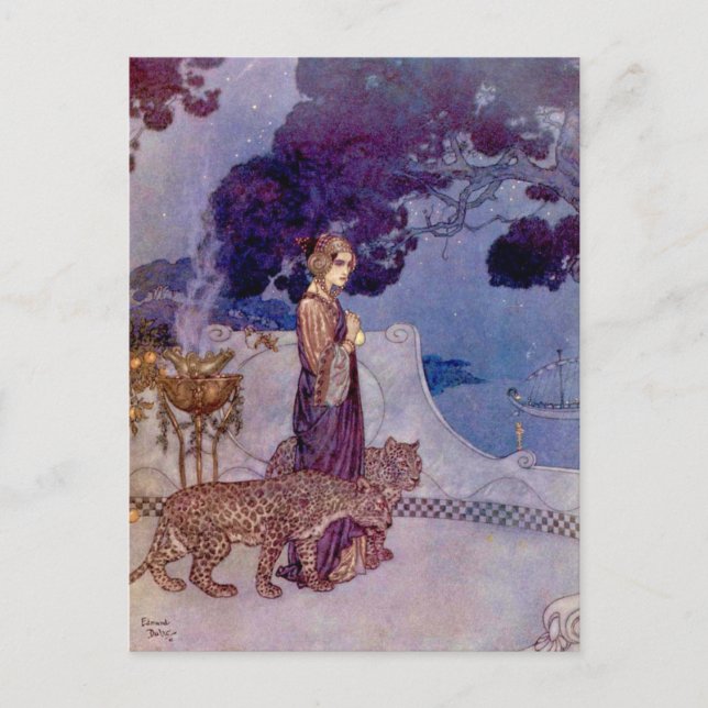 Edmund Dulac - Circe, die Postkarte der Verzauberu (Vorderseite)