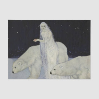 Edmund Dulac Schnee-Königin-Malerei Seidenpapier