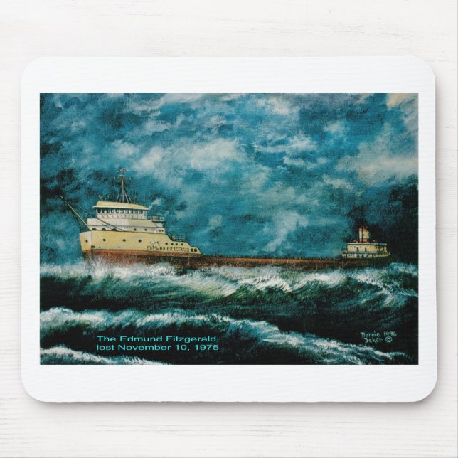 Edmund Fitsgerald 1996 mit Text Mousepad (Vorne)